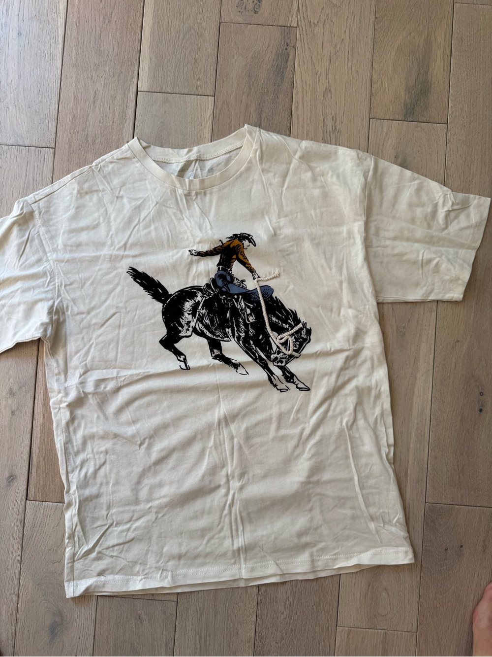Women's Cream Short-Sleeve Graphic Rodeo Tee